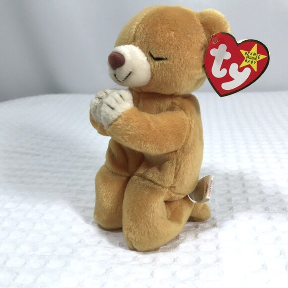 5/$25 Vintage Plush Praying Bear TY Beanie Babies 1999 Hope - Picture 2 of 8
